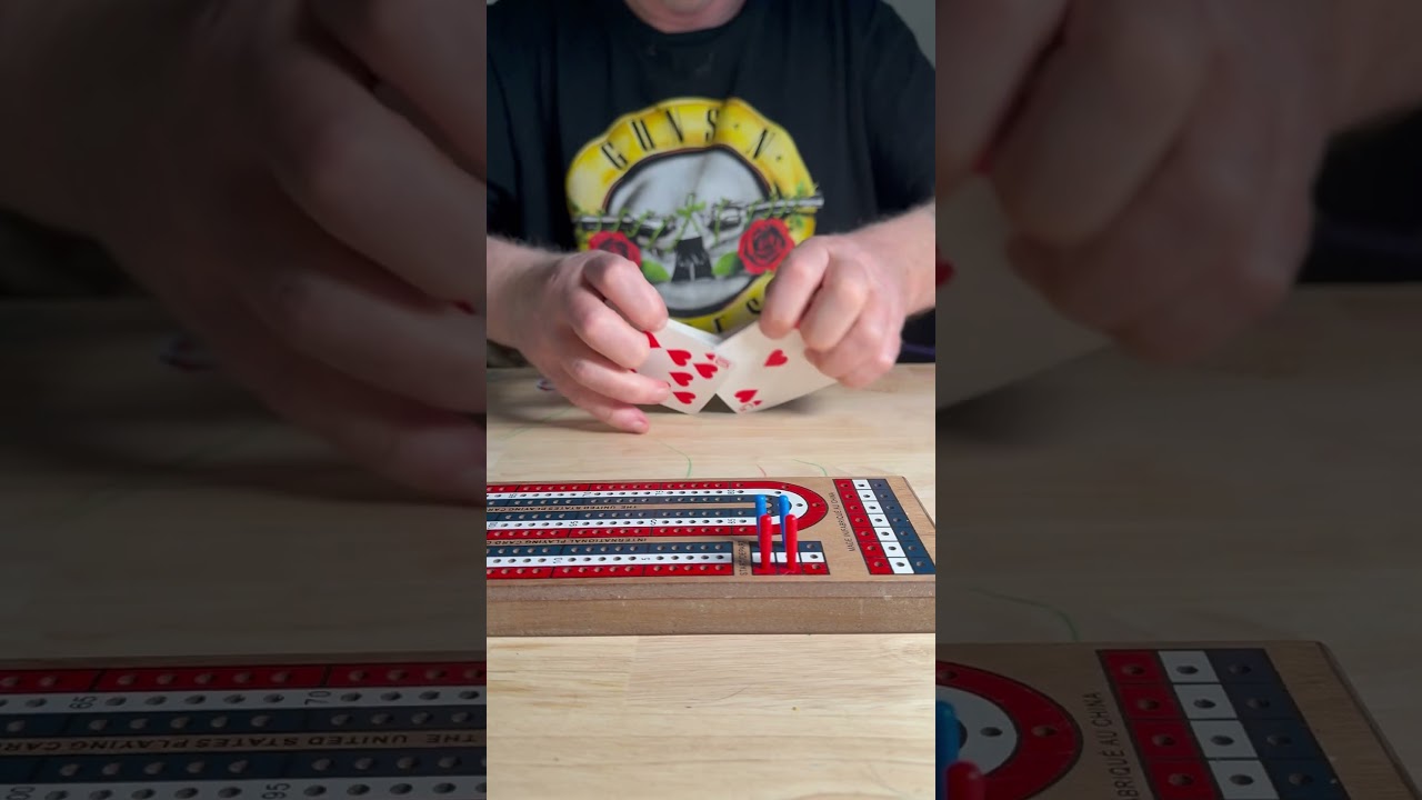 Hubby teaching me cribbage 