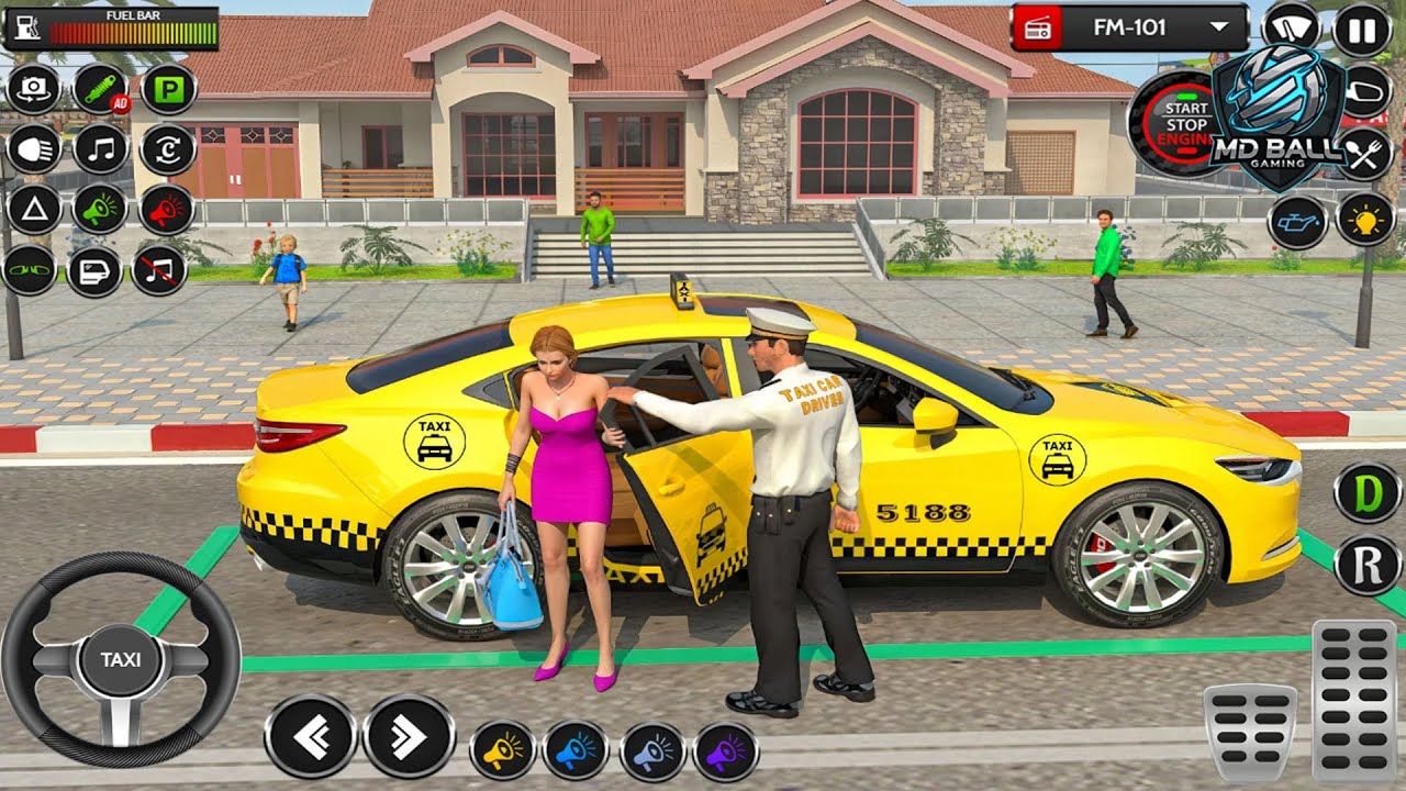 Car Driving Taxi Simulator  - Android Gameplay, iOS