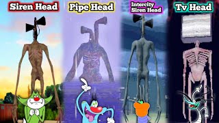 Siren Head The Game Vs Pipe Head Vs Piggy Chapter 1 Siren Head Mod Vs Tv Head With Oggy and Jack screenshot 5