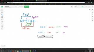 Algebra 1 Foil example