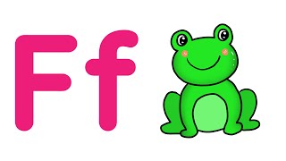 Letter F | Fish, Fan, Flower, Fork, Flag & Frog  - English Educational Video for Kids