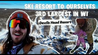 Skiing at the 3rd Largest Ski Resort in Wisconsin, Devils Head Resort, RV Life | Full-Time RV Living