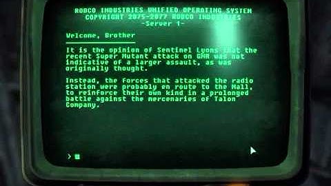 Fallout 3 Walkthrough - Pip Boy and Terminal #130 - Citadel Information