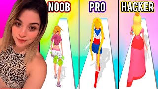 MAKEUP RUN 💄 NOOB VS PRO VS HACKER |  ANDY GAMER| VALE GAMER