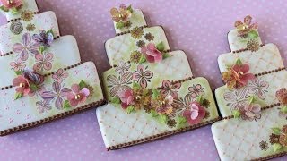 How to Make Multi-Media Wedding Cake Cookies screenshot 5