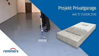 Anwendung einer Bodenbeschichtung Privatgarage mit Remmers TC FLOOR 2130