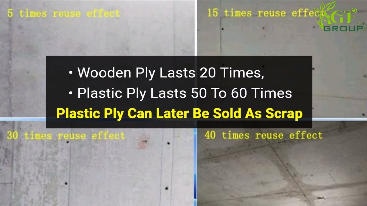 AGF plastic Shuttering ply/pvc shuttering board/plastic formwork/+918847311175 what's app.available