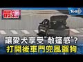 讓愛犬享受「敞篷感」? 打開後車門兜風遛狗｜TVBS新聞 @TVBSNEWS01