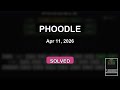 Phoodle: Three and Done (Apr 11)