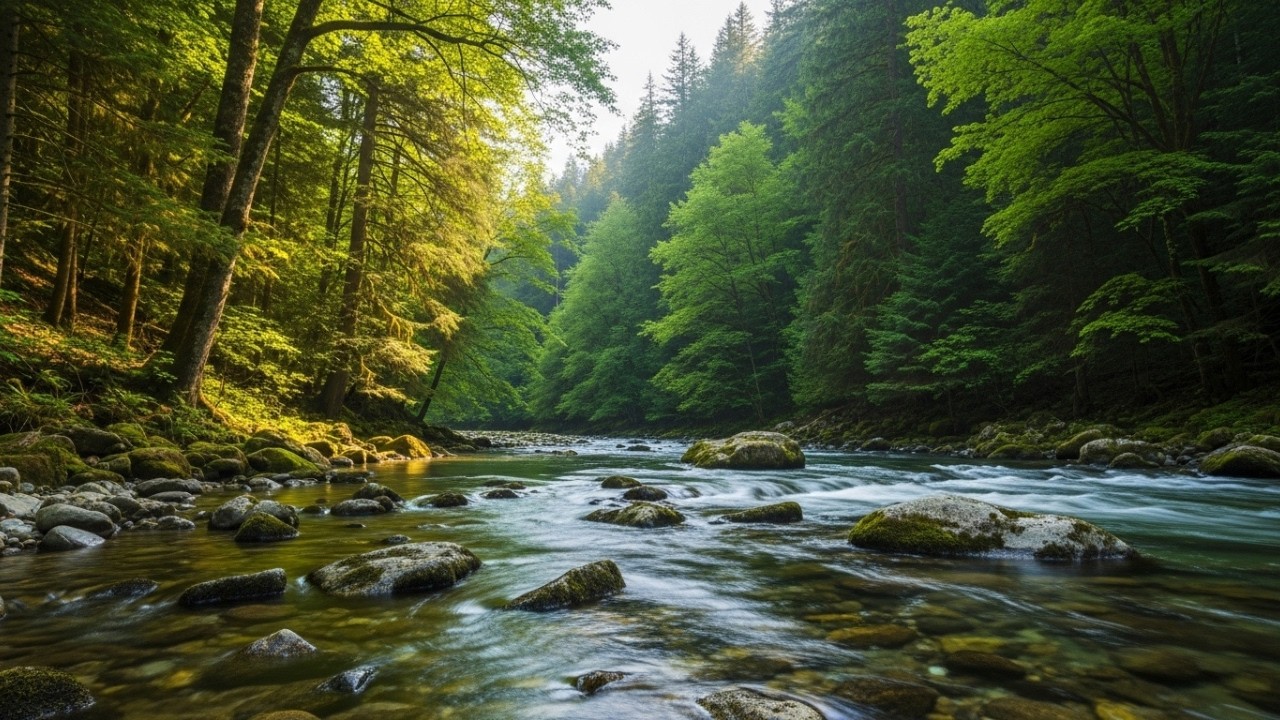 Deep Sleep River Sounds – Gentle Water Stream for Sleep 💤 Relaxing ...