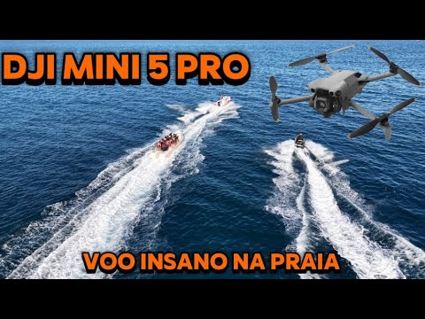 DJI MINI 5 PRO Chasing a Speedboat at the BEACH