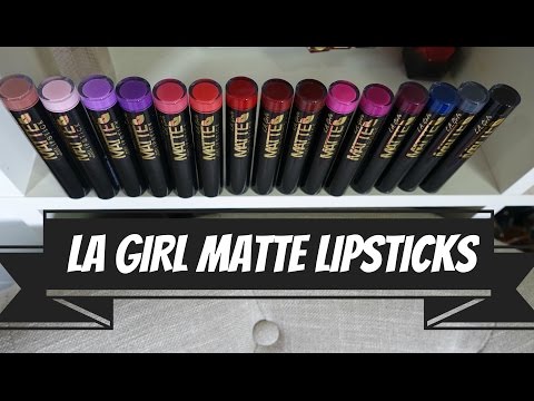 new-la-girl-matte-lipsticks-|-all-15-shades---lip-swatches