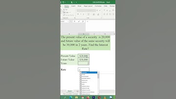 Calculating Interest Rate for LUMP SUM Amount Using Excel