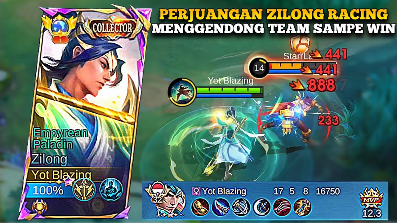 PERJUANGAN ZILONG RACING MENGGENDONG TEAM YANG KENABANTAI MUSUH!! SEGEL TERBUKA MODE NGAMOK!!😈