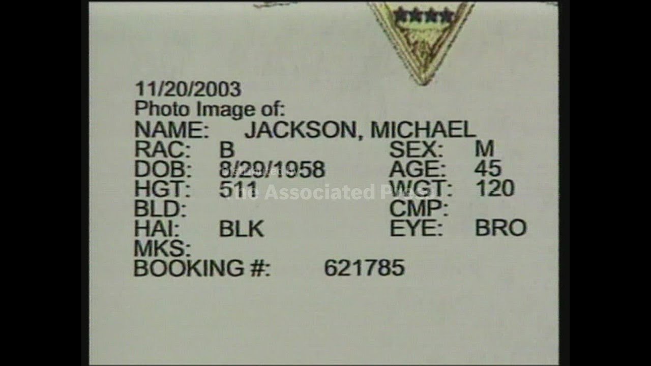 Michael Jackson police mug shot