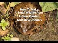 How To Make A Small Wildlife Pond In Your Garden Quickly & Cheaply