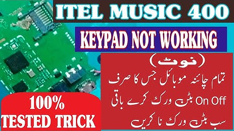 Itel muzik 400 keypad not working / all china mobile keypad solution / keypad jumper