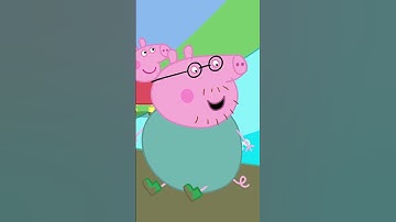 Peppa Jumps in the BIGGEST Muddy Puddle Slide #peppapig  #shorts
