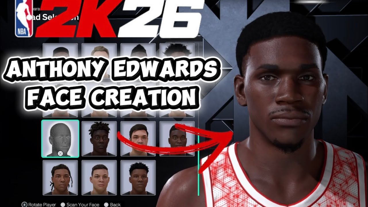 Anthony Edwards Face Creation NBA2k26 Tutorial!