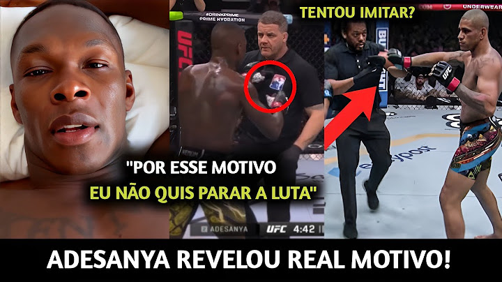 IMITOU ALEX POATAN?🚨 Adesanya ABRE O JOGO e REVELA por que NÃO QUIS PARAR A LUTA após GOLPE ILEGAL