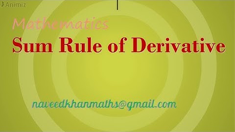 Sum Rule of Derivative