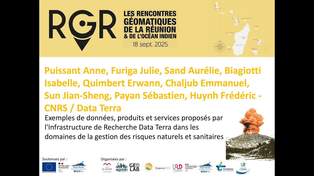 Data Terra Research Infrastructure: Examples of Data, Products and Services for Natural and Health Risk Management