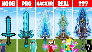 Minecraft NOOB vs PRO vs HACKER: RIESEN DIAMANTEN SCHWERT BAU CHALLENGE ⛏