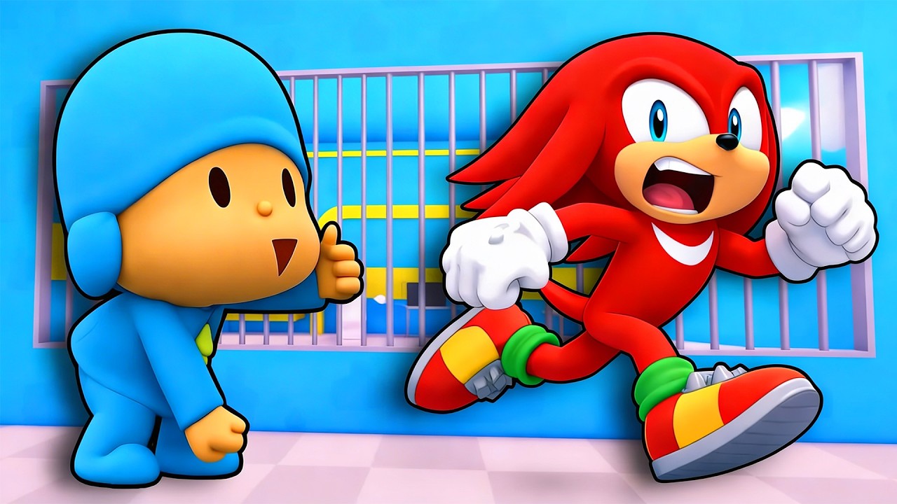 Knuckles Plays ESCAPE POCOYO PRISON RUN (OBBY) | Knuckles Plays Roblox