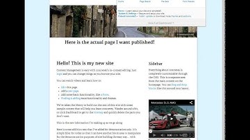 The concrete5 Dashboard Tour