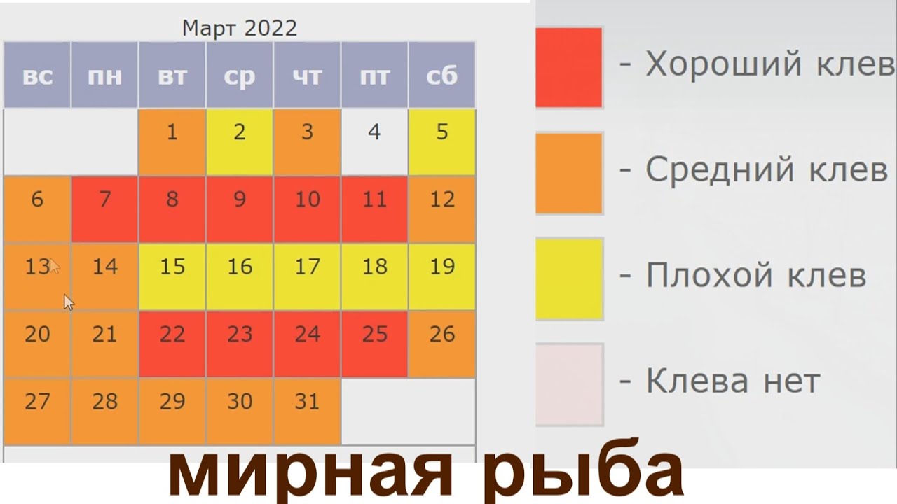 Календарь с рыбками. Календарь рыбака на март. Таблица активности клёва рыбы. Лунный календарь клева рыбы 2021. Прогноз клева на март.