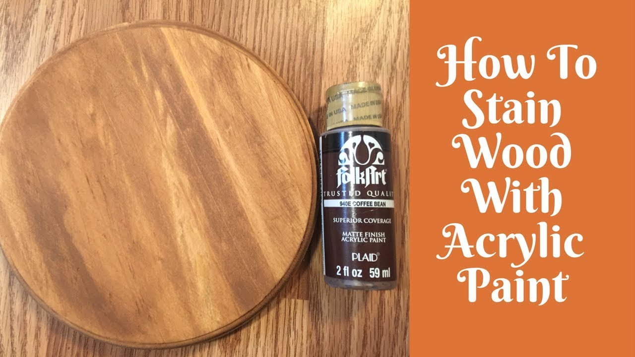 how to make wood stain with acrylic paint