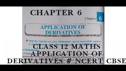 Ex 6.1 Q 1 to 5 Class 12 NCERT CBSE chapter 6 mathematics video 60 Applications of Derivatives rate