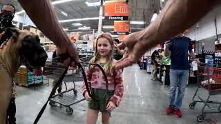 Cash 2.0 Great Dane and Rowdy at Home Depot (4k)