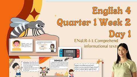 MATATAG ENGLISH 4 QUARTER 1 WEEK 2