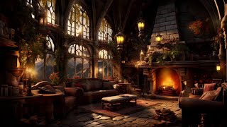 Dark Classical Academia - You’re studying in a large library at midnight 🕯️