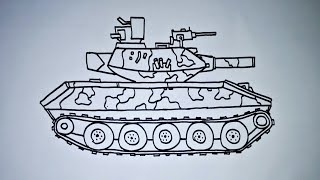 Cara Menggambar Tank M551 SHERIDAN - 1968