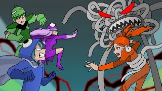 Rainbow Friends Heroes vs GARTEN of BANBAN: Noodles Ninja | Friends To Your End FNF Animation
