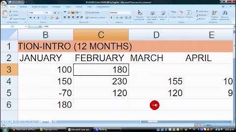 Cash Flow Projection (12 months) using Excel, Basic Intro - Very Simple