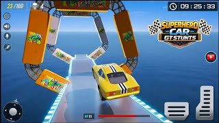 Superhero Car Stunt Mega Ramps Racing 2026 | Impossible GT Car Driving 3D Android Gameplay #4 screenshot 4