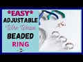 Adjustable Wire Weave Beaded Ring - QUICK & EASY Wire Wrapping Jewelry Tutorial for beginners