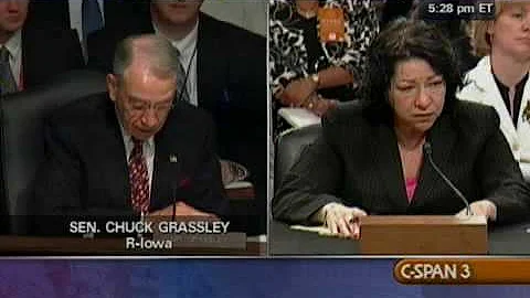 Sen. Grassley (R-IA) Questions Sonia Sotomayor