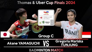 LIVE SCORE | Akane YAMAGUCHI (JPN) vs Gregoria Mariska TUNJUNG (INA) | Badminton Uber Cup  2024