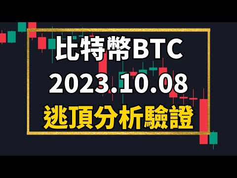 比特幣BTC▐ 大跌前的行情分析，成功驗證【2023.10.11】