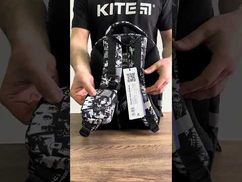 Рюкзак шкільний Kite Education Anime 38x28x16 см ,18 л чорний (K24-700M-5), видео 1