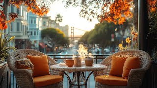 Golden Hour Jazz at San Francisco Coffee Shop | Relaxing Bridge View & Smooth Melodies screenshot 3