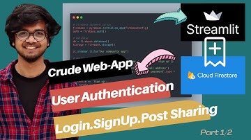 Build Streamlit Python LOGIN-SIGNUP -Authentication Web App|Python + Firebase authentication PART 1
