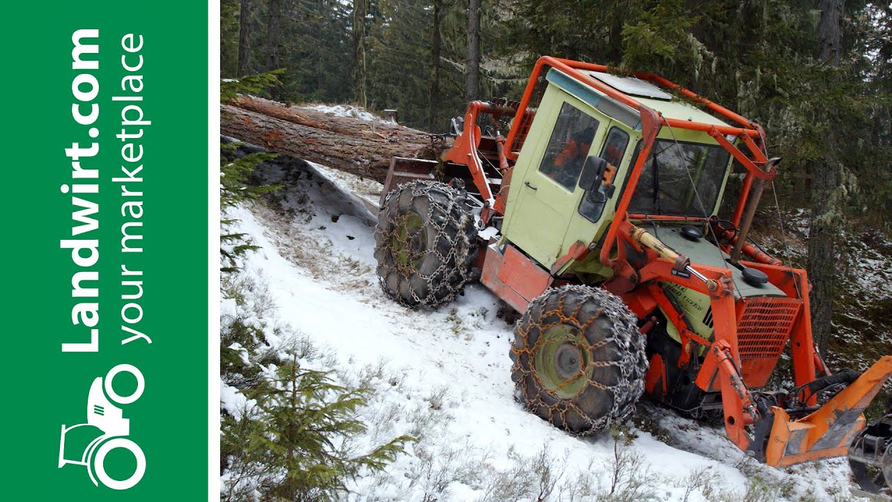 Holzernte 2022 - Forstschlepper WF Trac 2460 Stammholz rücken Sturmholz Forstwirtschaft Wood Skidder