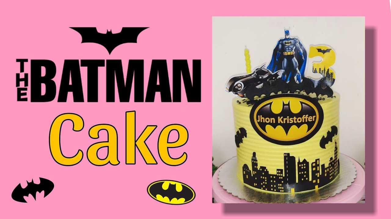BATMAN THEMED CAKE /SIMPLE CAKE DECORATING TUTORIAL /TEACHER J KITCHEN