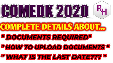 COMEDK 2020 COUNSELLING ||  DOCUMENT VERIFICATION PROCESS || HOW TO UPLOAD DOCUMENTS ||  RHCHEMISTRY