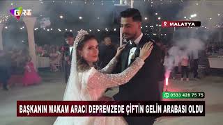 Başkanın Makam Aracı Depremzede Çiftin Gelin Arabası Oldu